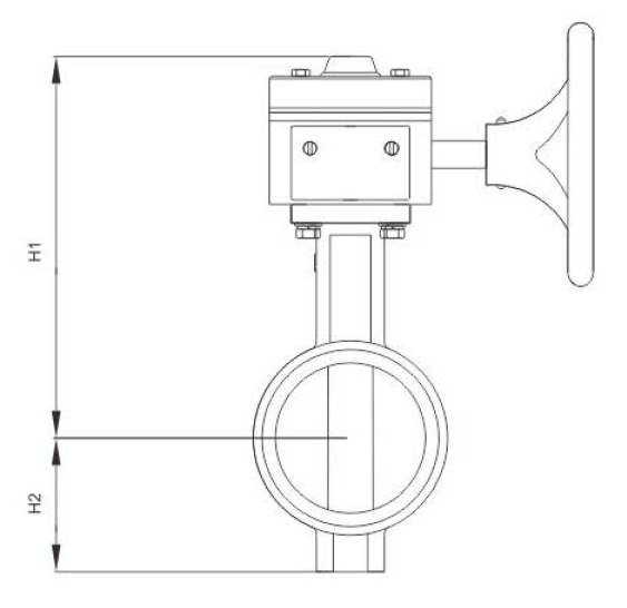 蝸(wō)輪信号溝(gou)槽蝶閥(圖(tú)1) 蝸輪信号(hao)溝槽蝶閥(fa)(圖1)